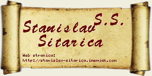 Stanislav Sitarica vizit kartica